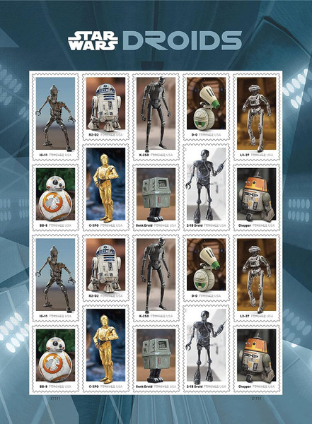USPS Star Wars Droids Forever First Class Postage Stamps