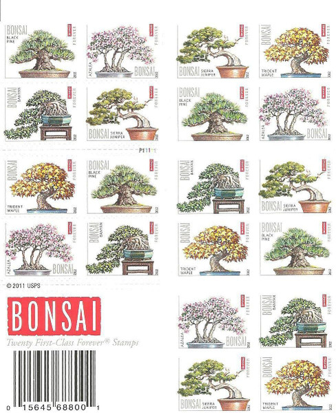 Bonsai Tree Forever First Class Postage Stamps - Mailboxes of Flushing