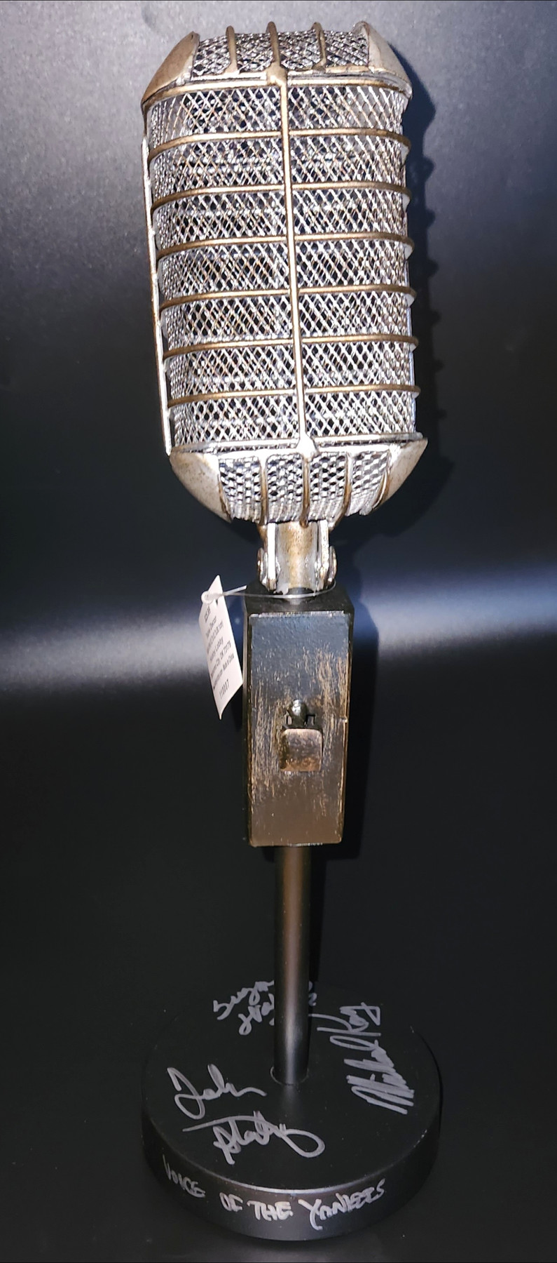 New York Yankees Announcers Autographed Microphone
