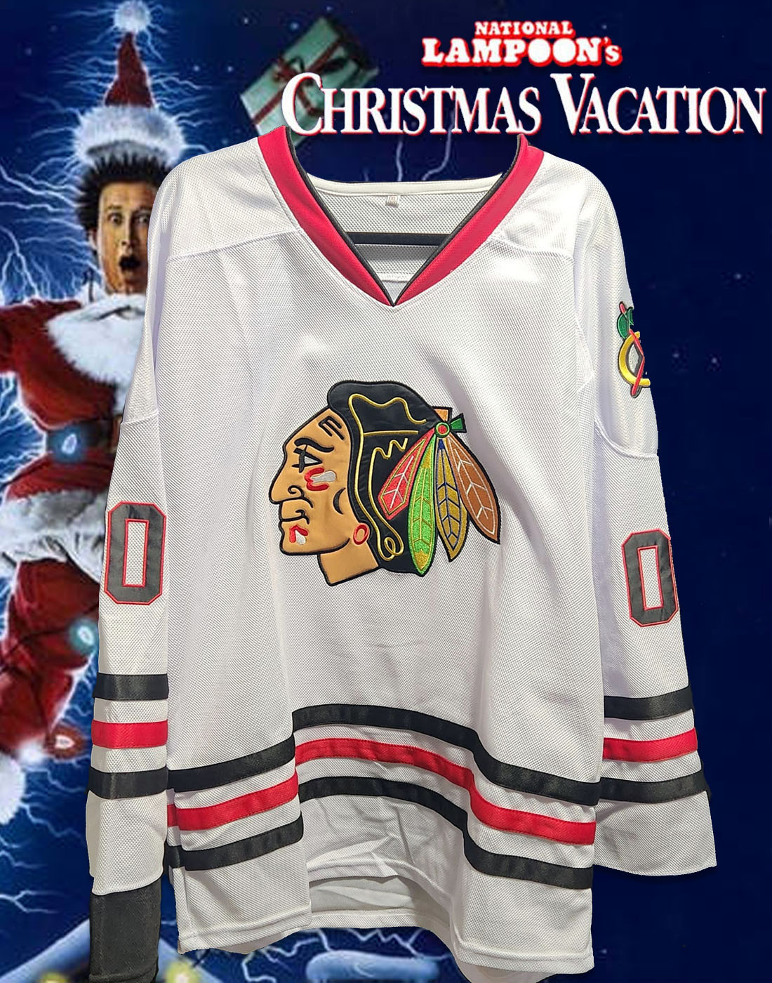 Nhl Christmas Vacation Chicago Blackhawks Jersey Chevy Chase
