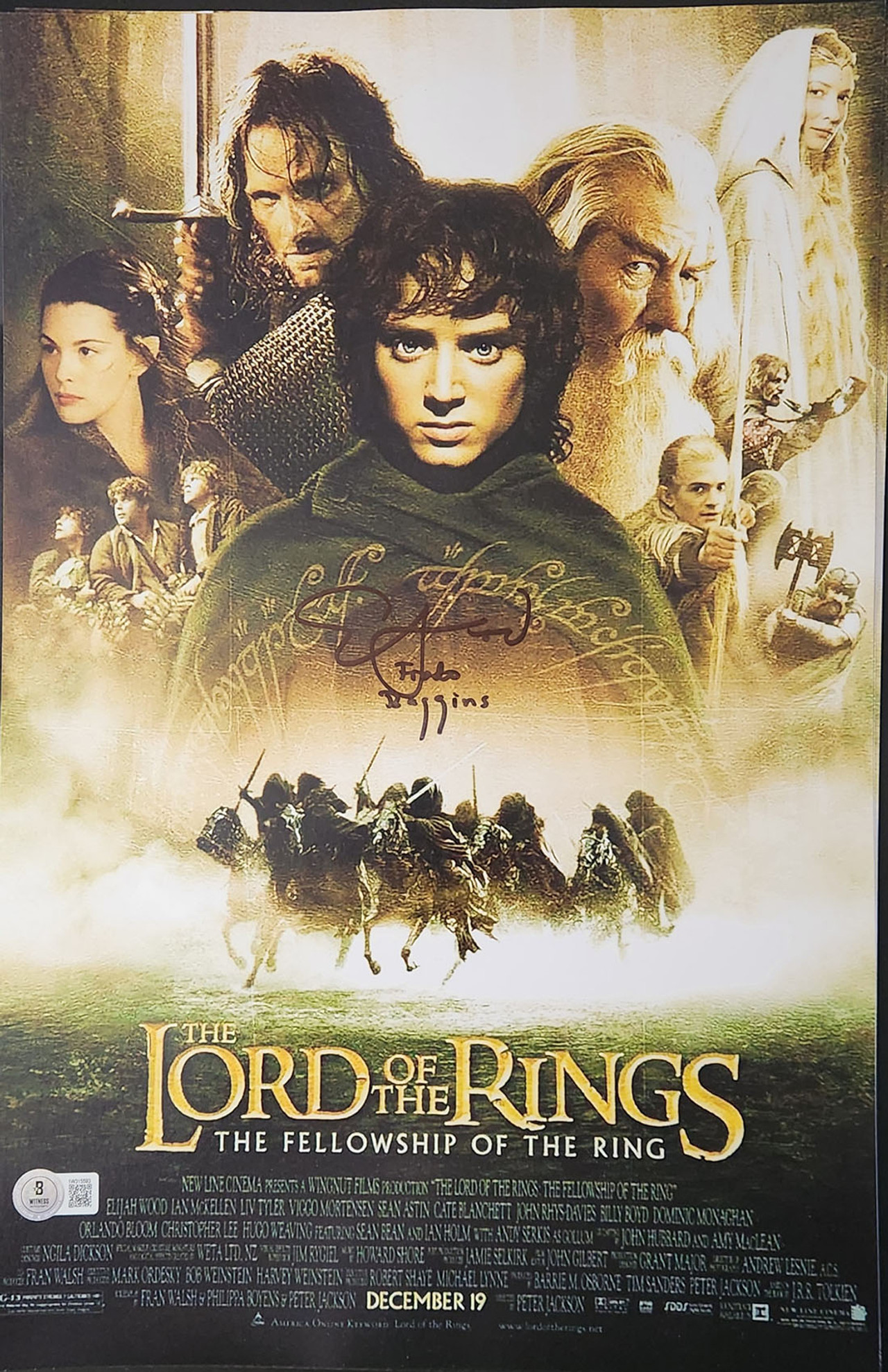 Elijah Wood Autographed Lord Of the Rings 11x17 Mini Poster 1