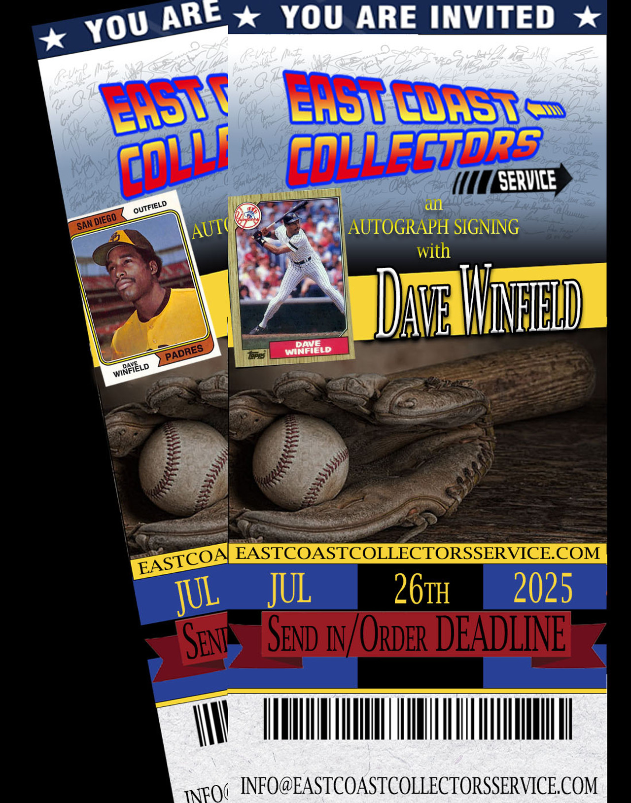 Dave Winfield Pre-Order Autograph