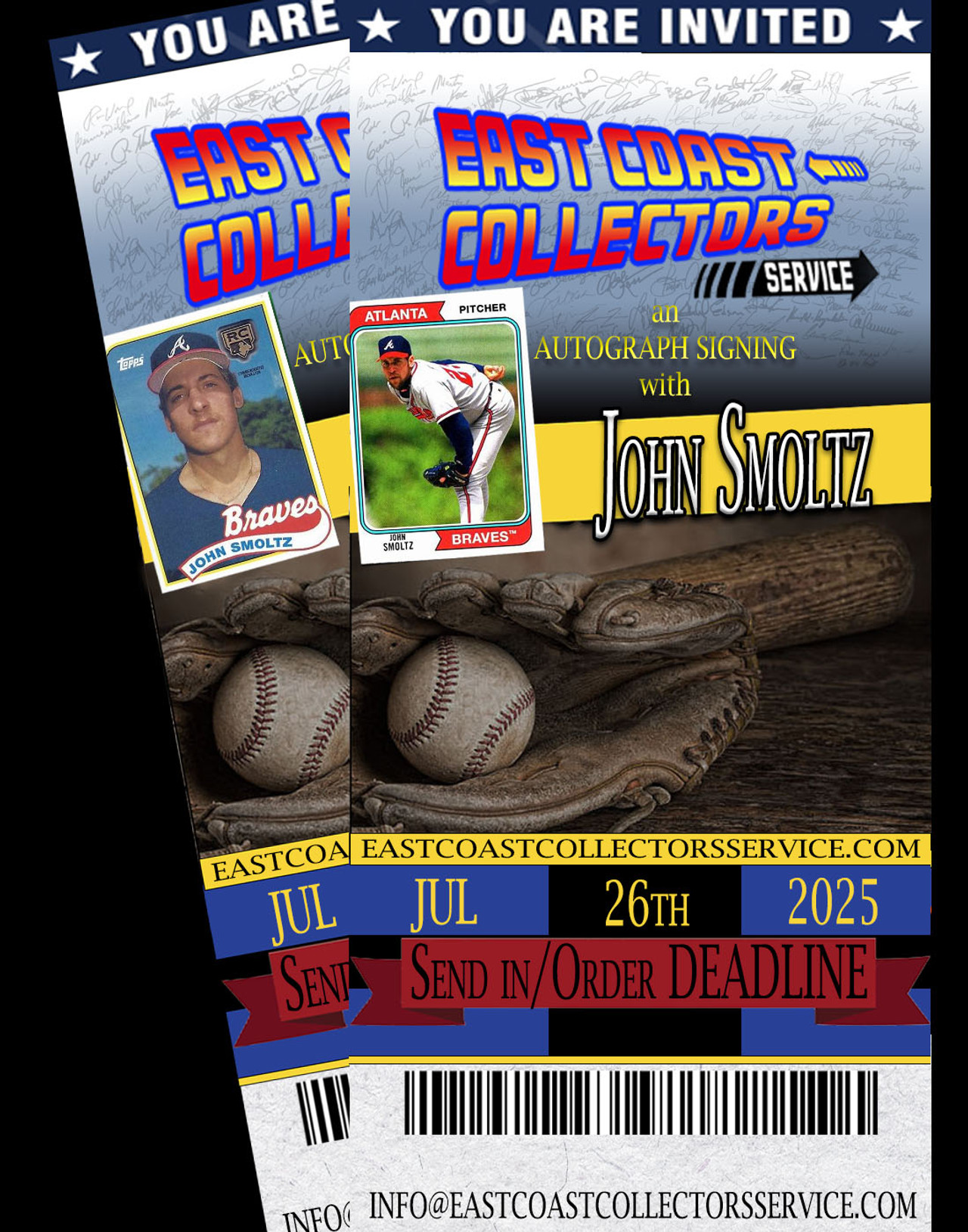 John Smoltz Pre-Order Autograph