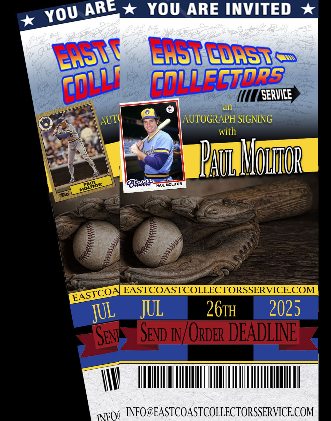 Paul Molitor Pre-Order Autograph