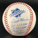 Jack Morris Autographed World Series Logo Stat Baseball