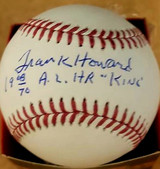 Frank Howard Signed "AL HOMERUN KING" Baseball