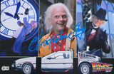 Christopher Lloyd Autographed Back To The Future Trilogy 11x17 Photo