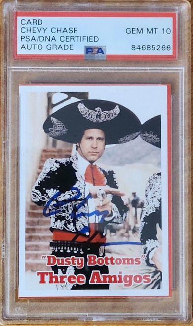 Chevy Chase Autographed 3 Amigos card 2