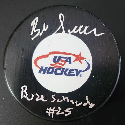 Billy Schneider Autographed USA HOCKEY Puck