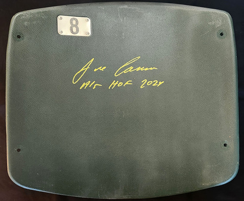 Jose Canseco Autographed Hall of Fame Oakland Athletics Seatback