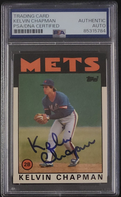 Kelvin Chapman Autographed Topps Tiffany 1986 Baseball Card