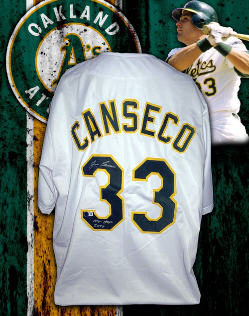 Jose Canseco Autographed Oakland Athletics Hall of Fame Jersey - alternate view 2