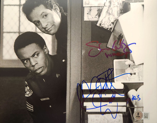 Steve Guttenberg & Michael Winslow Autographed Police Academy 8x10 Photo 5