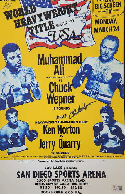 Chuck Wepner Autographed 11x17 Mini Poster