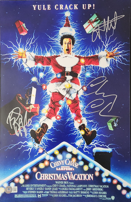 Christmas Vacation Cast Autographed 11x17 Mini Poster