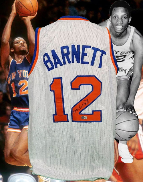 Dick Barnett Autographed New York Knicks Jersey White