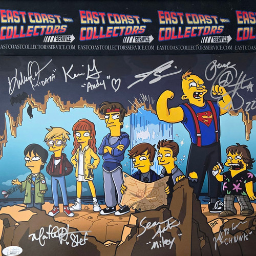 Goonies Cast Autographed 11x14 Simpsons Photo