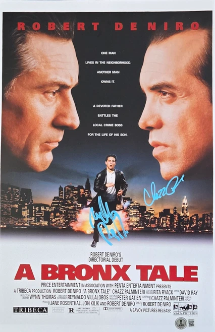 Chazz Palminteri & Lillo Brancato Autographed Bronx Tale Mini Poster