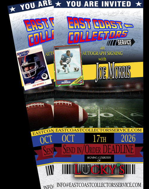 Joe Morris Pre-Order Autograph