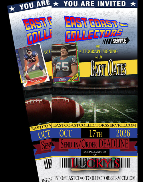 Bart Oates Pre-Order Autograph
