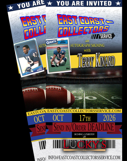 Terry Kinard Pre-Order Autograph
