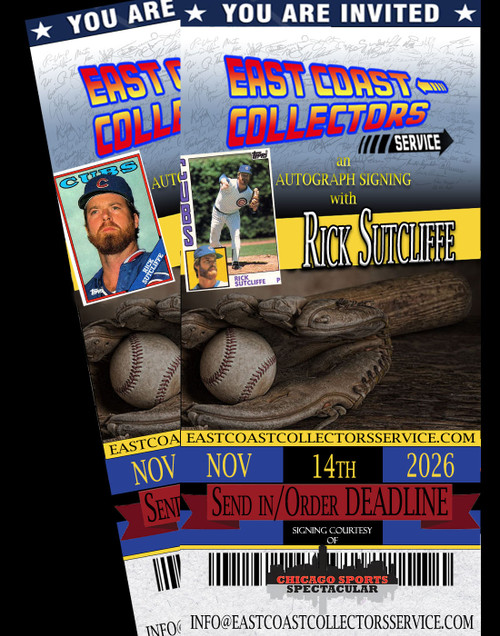 Rick Sutcliffe Pre-Order Autograph