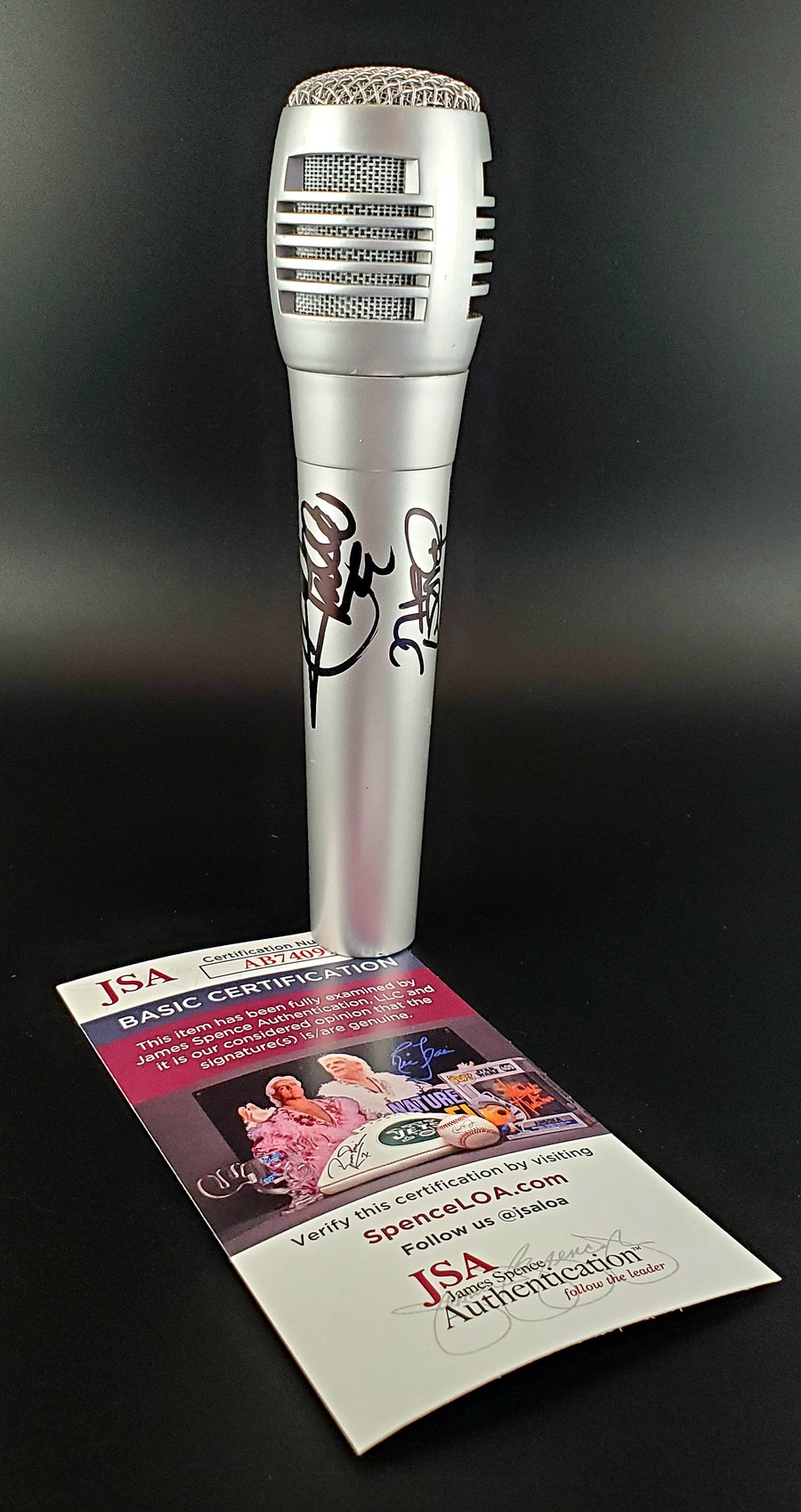 TLC Autographed Dual Signed Microphone