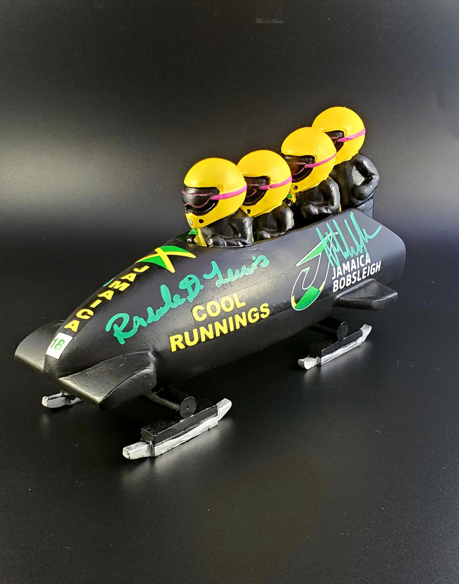 Cool Runnings Cast Autographed Die Cast Bobsled