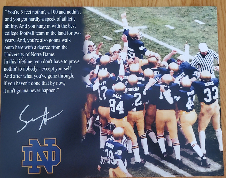 Sean Astin Autographed Custom "RUDY" Quote 11x14 Photo