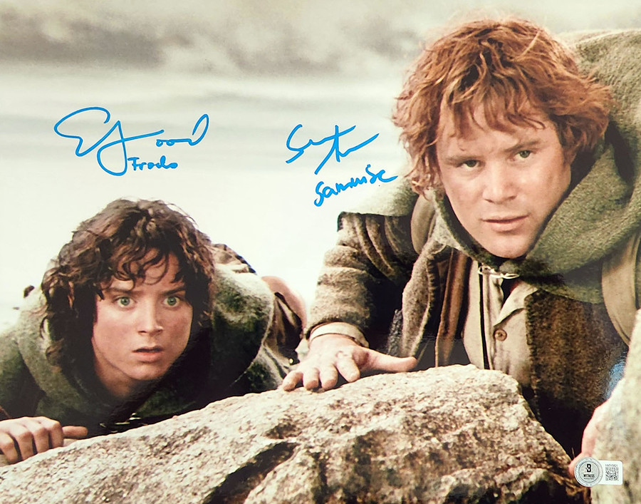 Elijah Wood & Sean Astin Autographed Lord Of the Rings 11x14 Photo 1