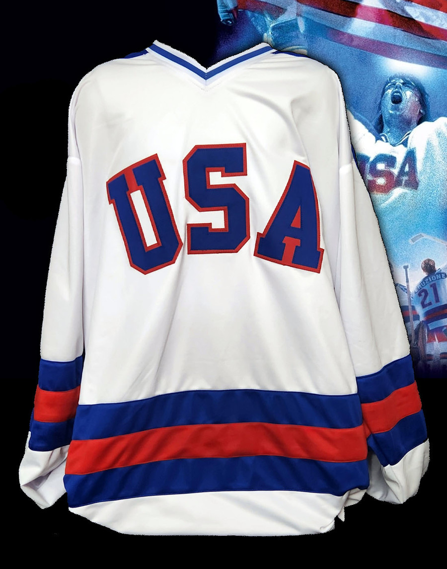 Patrick O'Brien Demsey & Billy Schneider Autographed Miracle USA Hockey Jersey