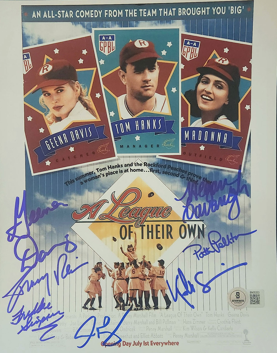 League of their Own Autographed 8x10 Mini Poster