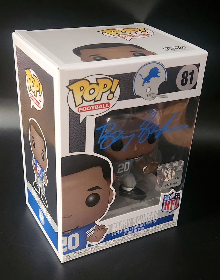 Barry Sanders Autographed Funko Pop