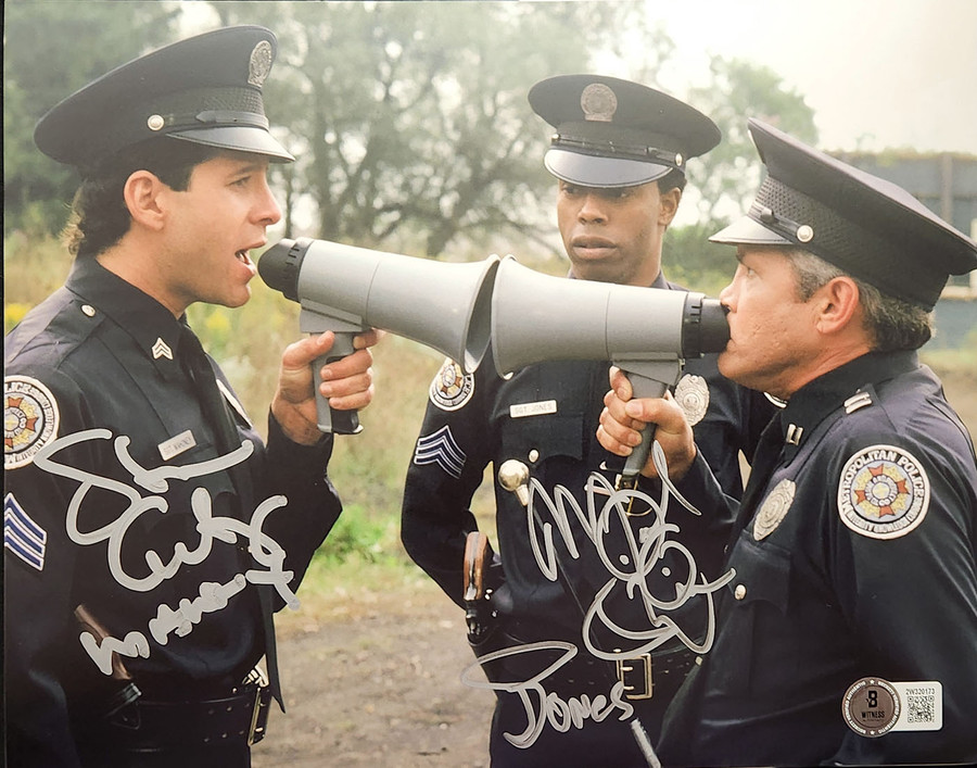 Steve Guttenberg & Michael Winslow Autographed Police Academy 8x10 Photo 4