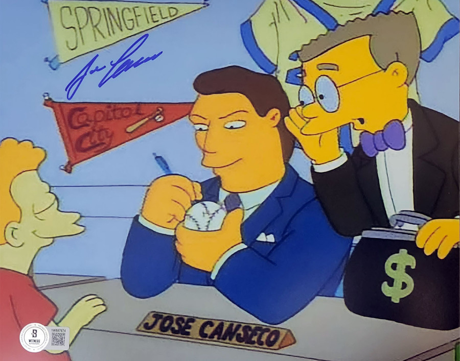 Jose Canseco Autographed Simpsons 8x10 Photo 2