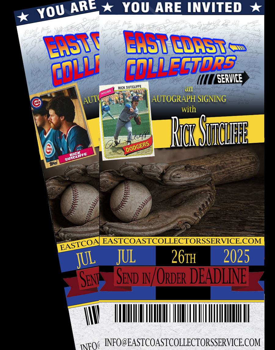 Rick Sutcliffe Pre-Order Autograph