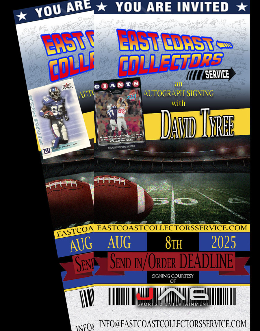 David Tyree Pre-Order Autograph