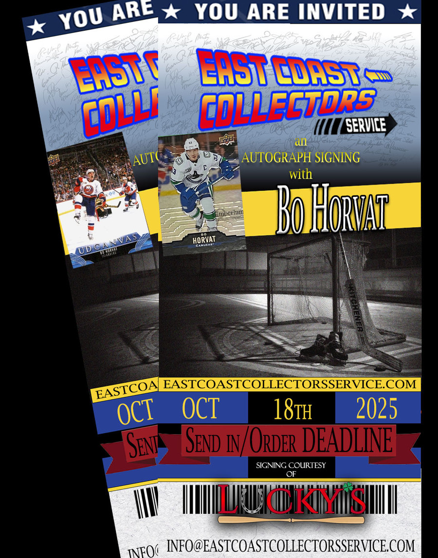 Bo Horvat Pre-Order Autograph