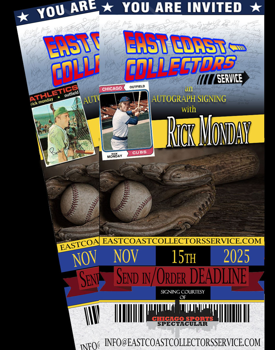 Rick Monday Pre-Order Autograph