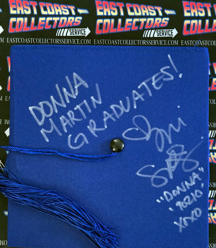Tori Spelling Autographed Graduation Cap