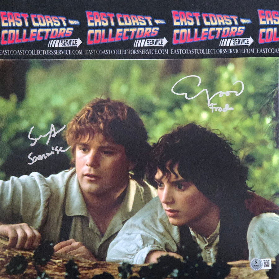 Elijah Wood & Sean Astin Autographed Lord Of the Rings Photo 31
