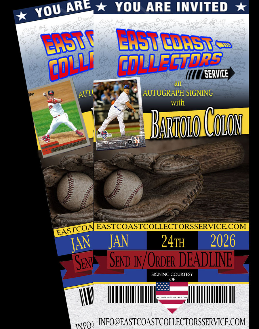 Bartolo Colon Pre-Order Autograph
