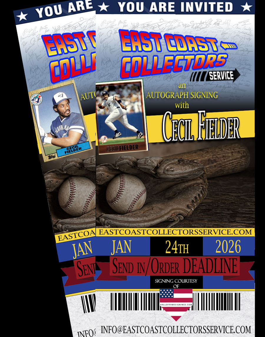 Cecil Fielder Pre-Order Autograph