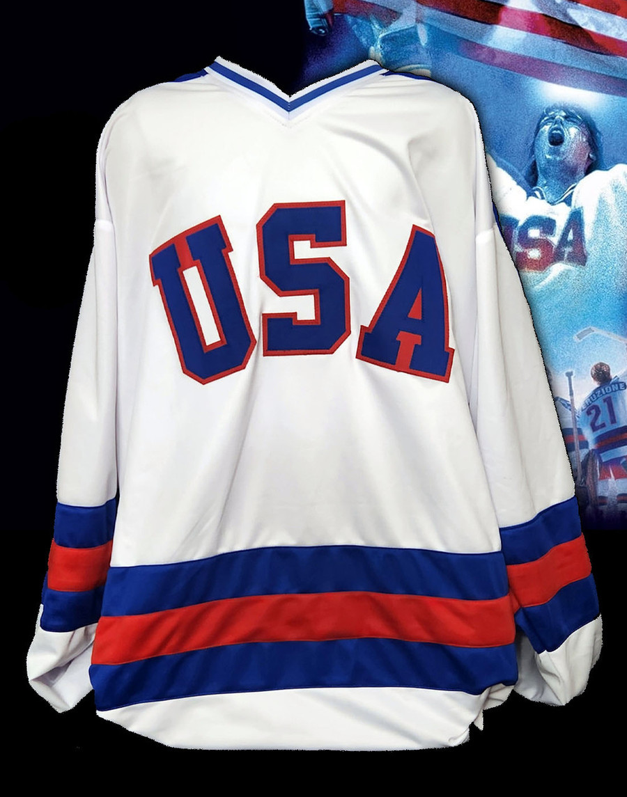 Patrick O'Brien Demsey & Billy Schneider Autographed Miracle USA Hockey Jersey 8CN
