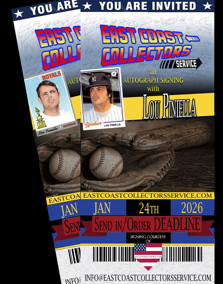 Lou Piniella Pre-Order Autograph