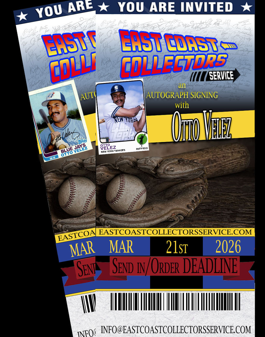 Otto Velez Pre-Order Autograph