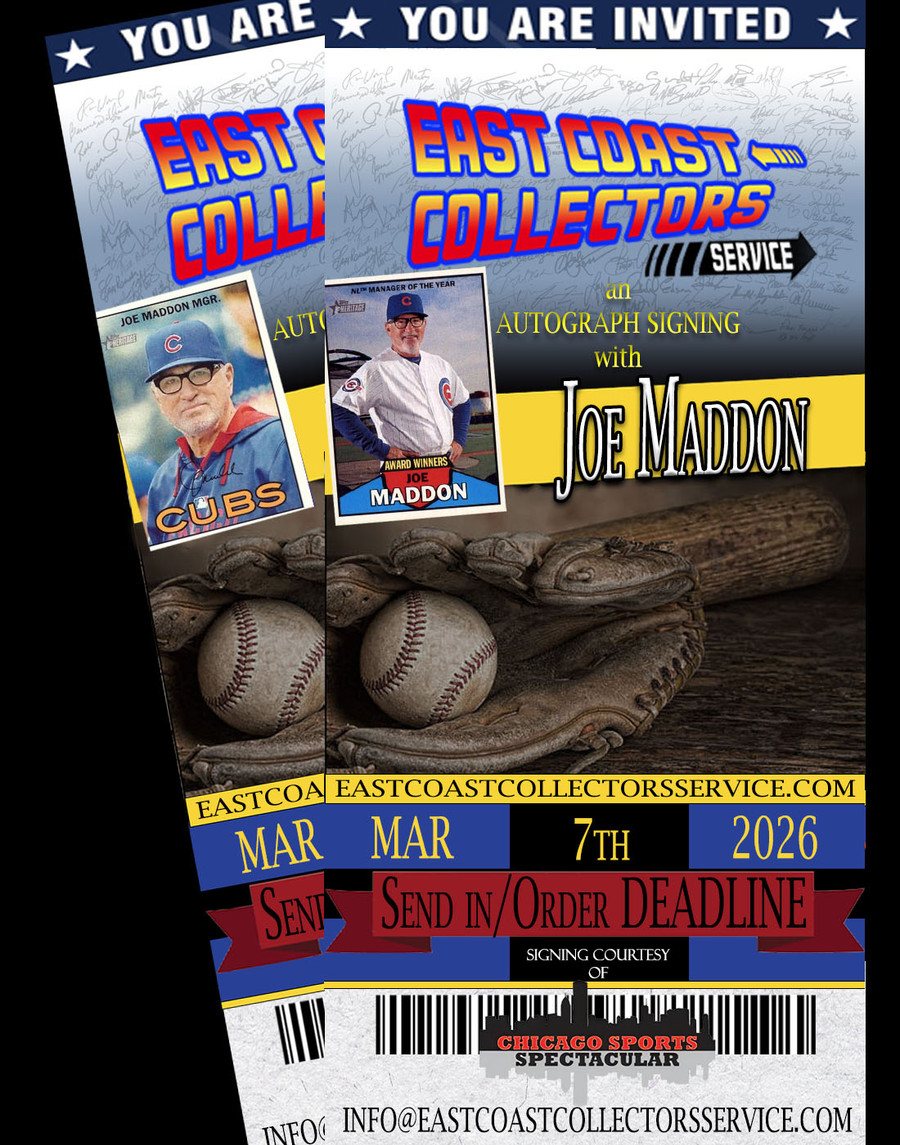 Joe Maddon Pre-Order Autograph