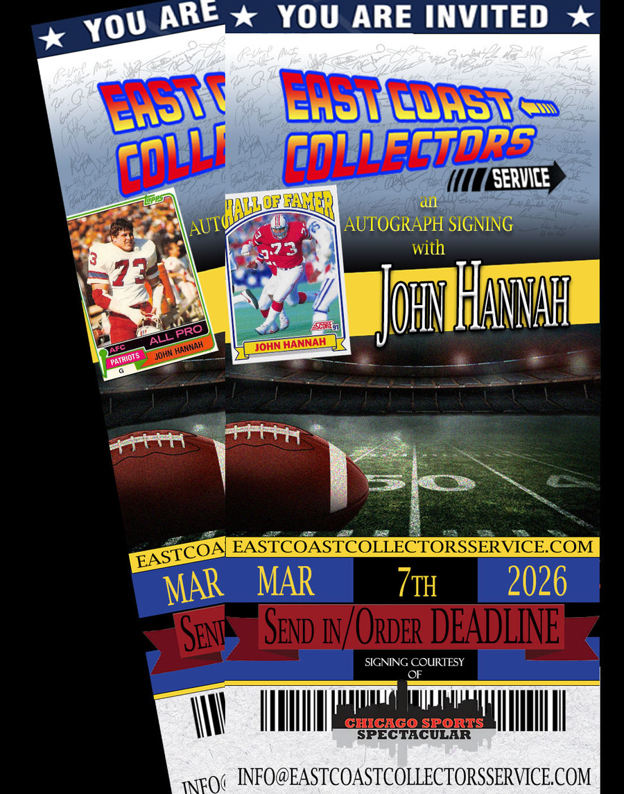 John Hannah Pre-Order Autograph