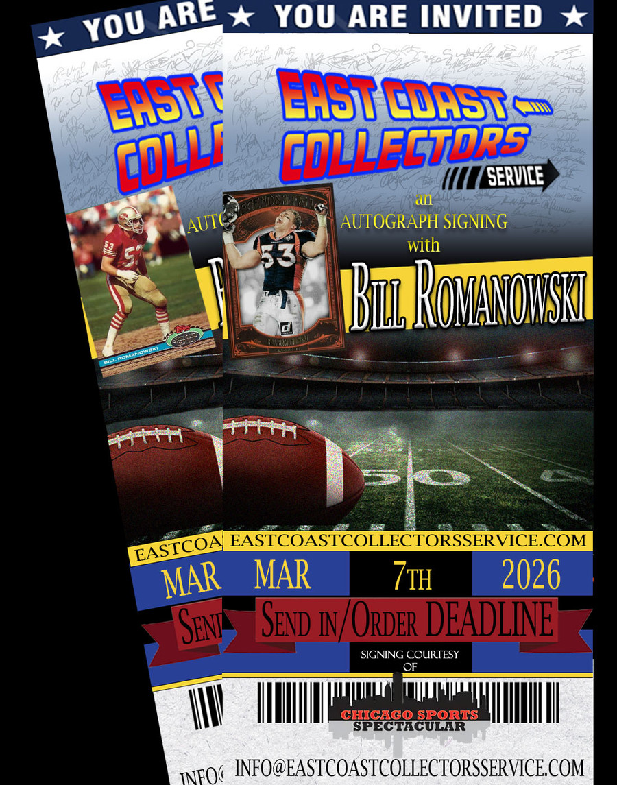 Bill Romanowski Pre-Order Autograph