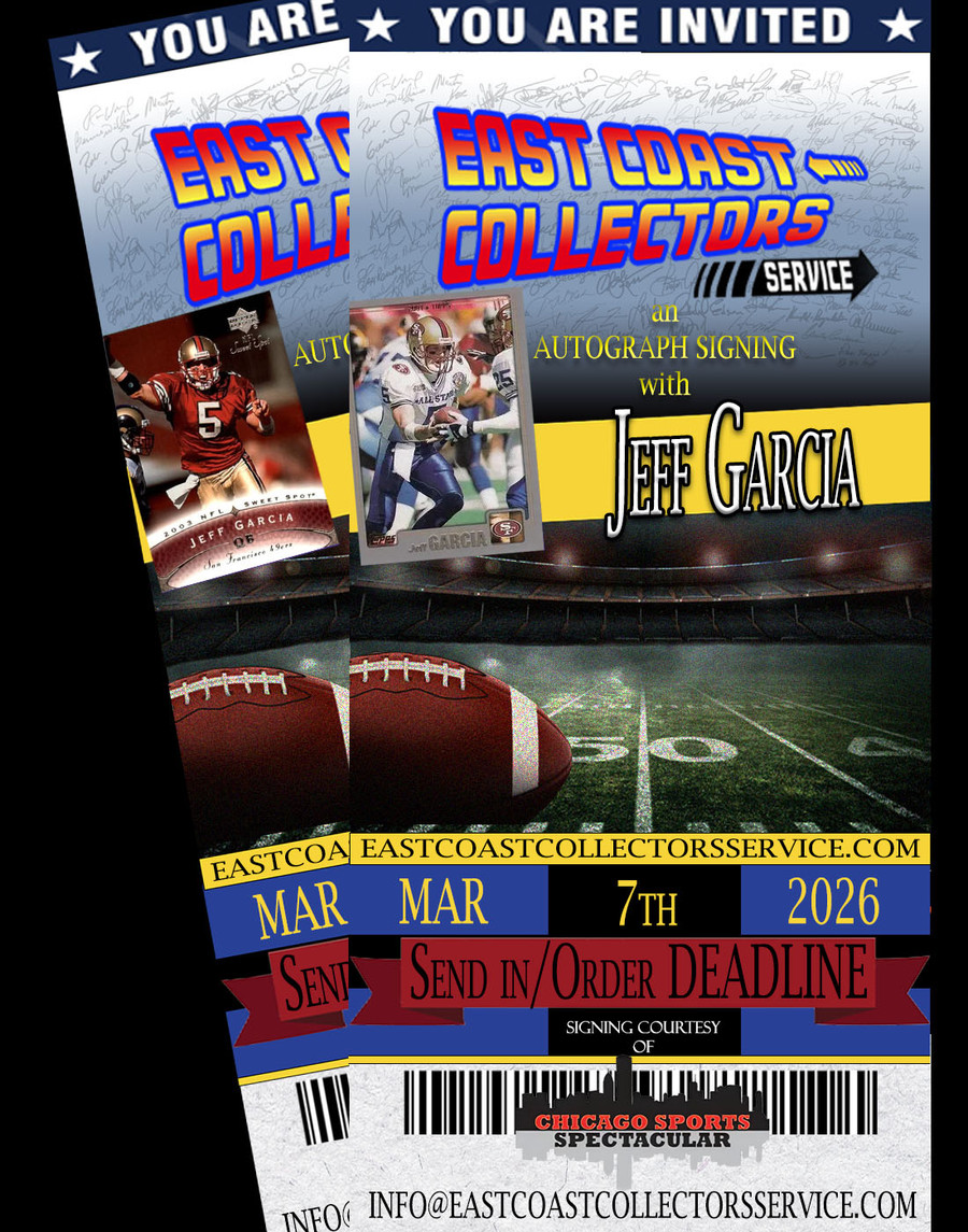 Jeff Garcia Pre-Order Autograph